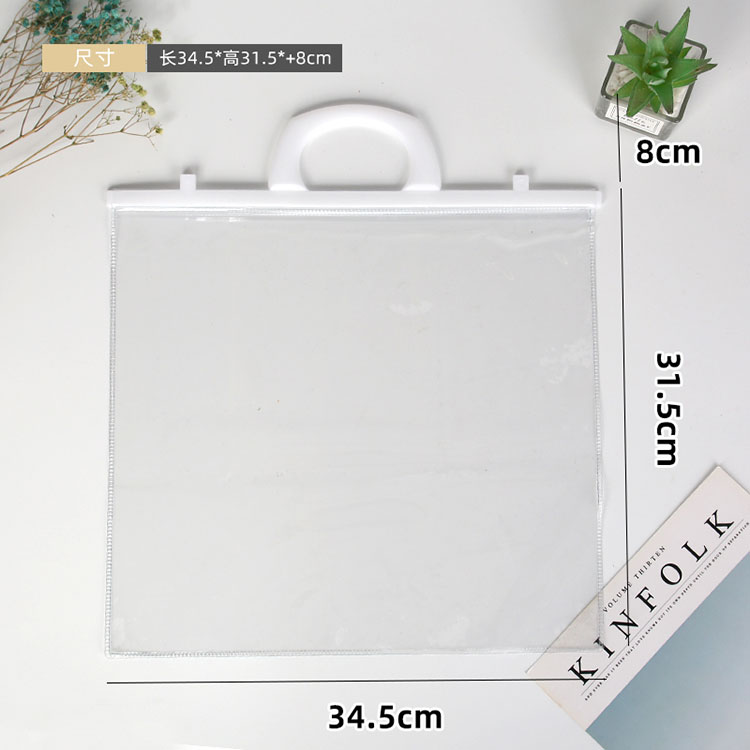 Transparente PVC-Tasche mit PP-Griff